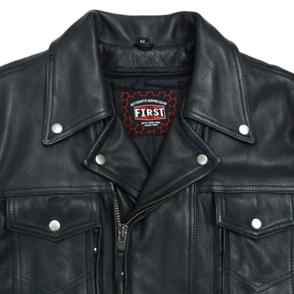 Mastermind - Men's Motorcycle Leather Jacket ๐ - Picture 4 of 9